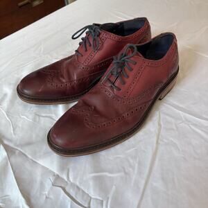 Cole Haan Wingtip Oxford Men's Burgundy Shoes Men's Size 10.5
